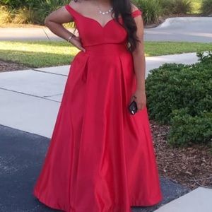 Bee Darlin Red Plus Size Prom Dress